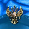 Винтажная геральдическая брошь-булавка с двуглавым орлом - антикварная брошь-значок с гербом из сплава для мужских костюмов и пальто, аксессуар, вдохновленный имперской эпохой