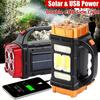 Portable Powerful USB Charging Flashlight Solar LED Light 4 Gear Mode Lighting for Outdoor Camping Tourism Climbing and Hiking