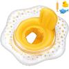 Baby Float with Foot Hole, Perfect for Pool and Bathtime Fun, Safe for Babies 3 Months - 6 Years (Yellow)
