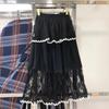 Юбка-торт из жаккарда, женская, весна 2025, новая французская юбка-драпировка с эластичной талией
