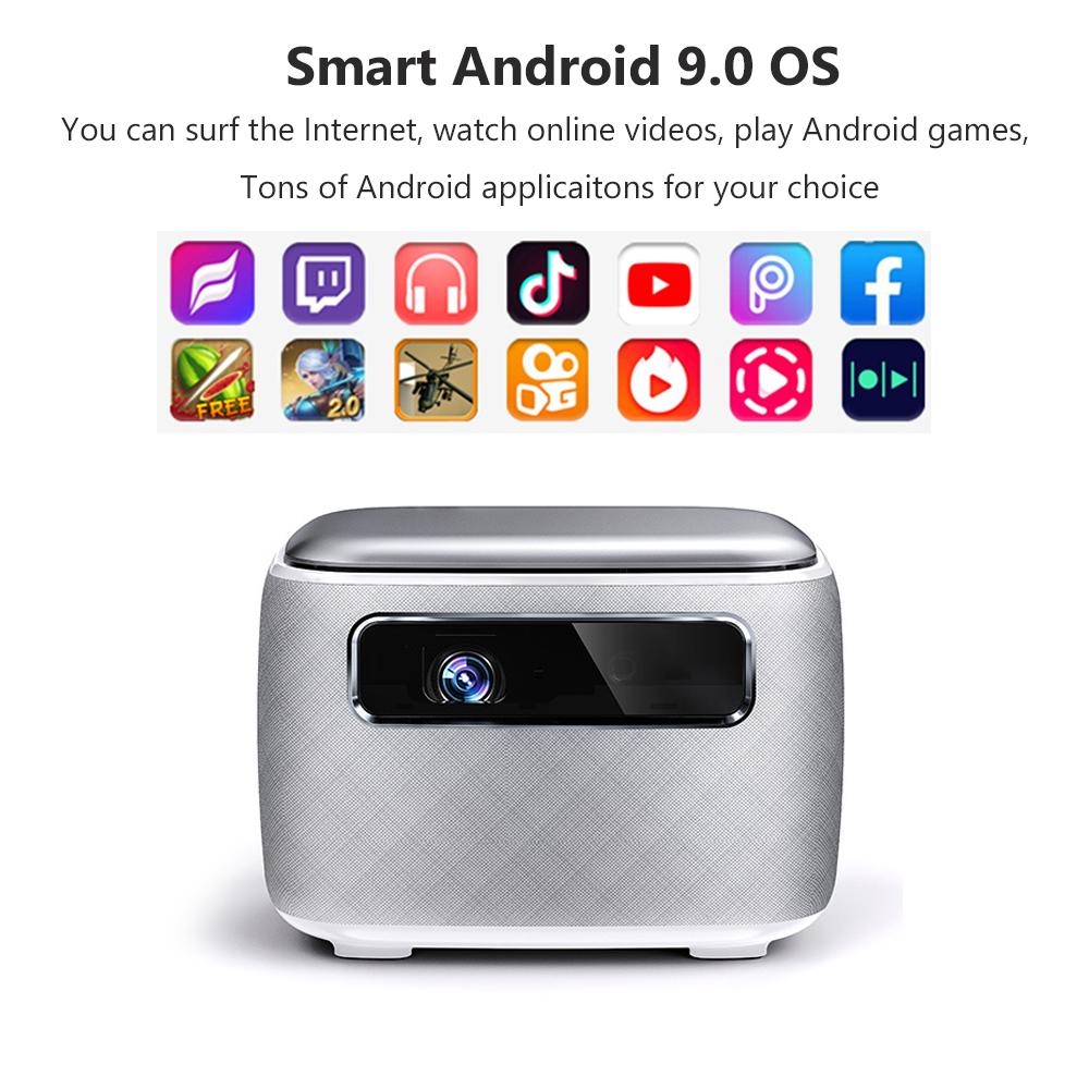 Портативный DLP 1080P 3D-проектор, WiFi Мини Портативный 1080P Домашний Кинотеатр Видеопроектор с Аккумулятором