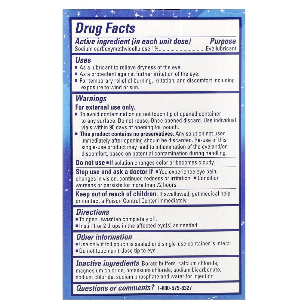 Nighttime Dry Eye Therapy, Lubricating Eye Gel, 30 Single Vials