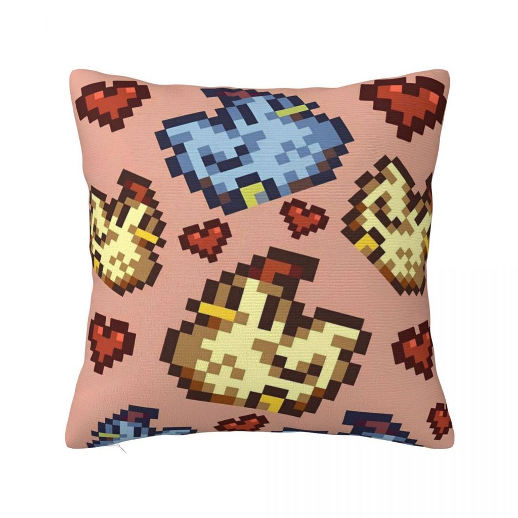 Stardew Valley Chicken Love Pillow Cover Novelty Pillow Case Square Cushion Cover Pillowcases For Wedding Party Home Decor