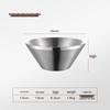 14cm golden v-shaped double-layer bowl (set of 2)