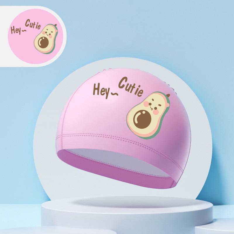 Детские шапочки для плавания для мальчиков и девочек, детская милая шапочка для плавания с героями мультфильмов, высокоэластичная водонепроницаемая шапочка для защиты ушей из искусственной кожи