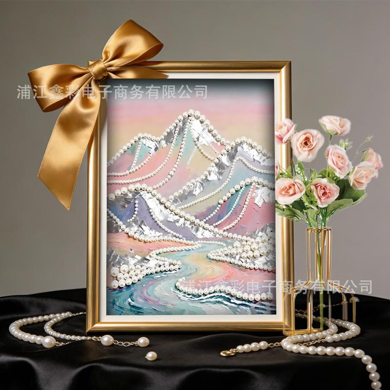 30x40CM Pearl Painting DIY Kit Modern Unframed Wall Art Home Decor