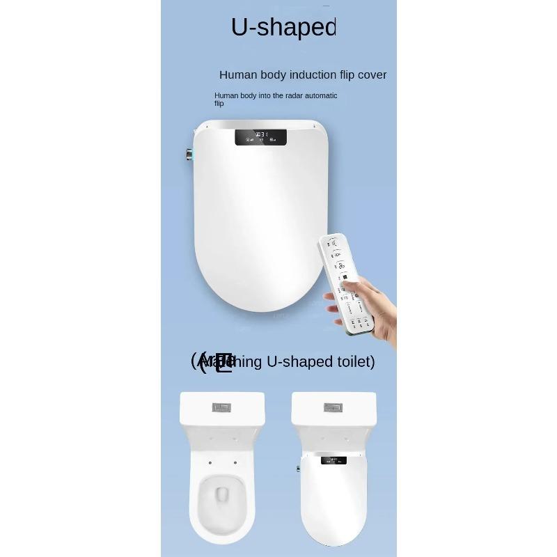 Ecofresh Square Smart Toilet Seat Cover - Electronic Bidet with Heating, Cleaning & Drying for Bathroom