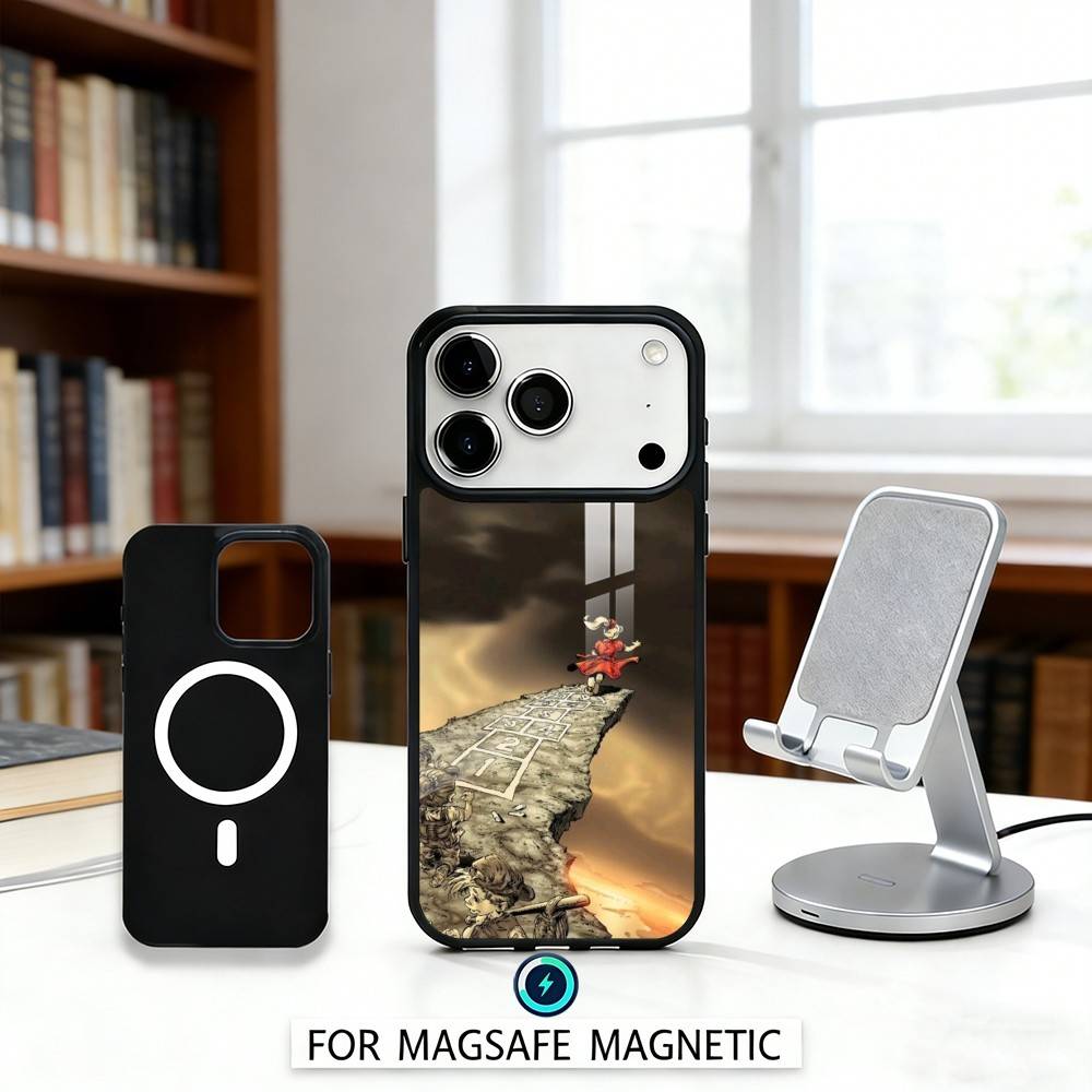 Чехол для телефона K-Korn с магнитом для iPhone17 16 15 14 13 12 Pro Max Для Magsafe Беспроводная зарядка Чехол