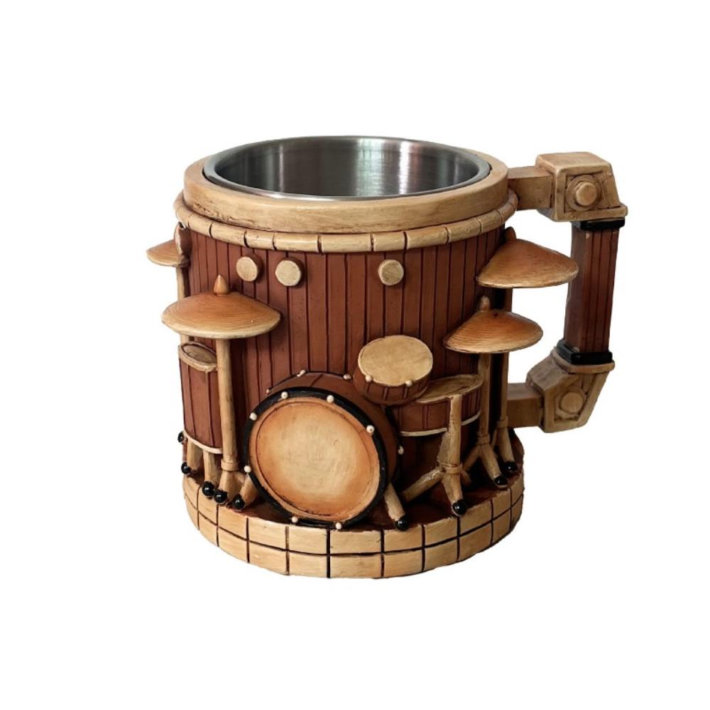 Кружка кофейная 'Музыкальный инструмент' из нержавеющей стали, дизайн скрипки, посуда для напитков, для любителей музыки