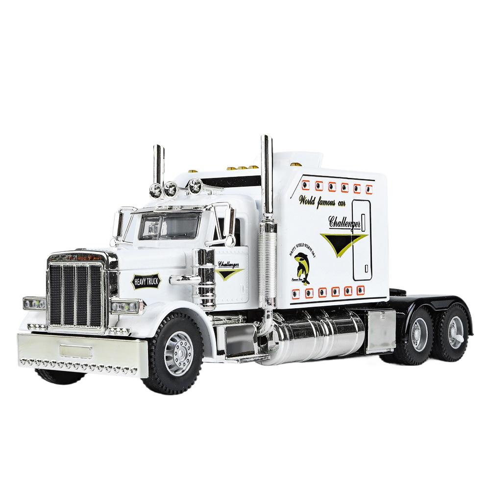 1/24 Peterbilt 389 Седельные тягачи Грузовик Сплав Американский Мускул Грузовик Модель Игрушка Литой Металл Звук и Свет Машина Игрушка для Детей Транспортное средство