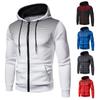 Mens Zipper Hoodie Male Dialy Casual Sports Hooded Jackets Four Seasons Cool Motorcycle Coat