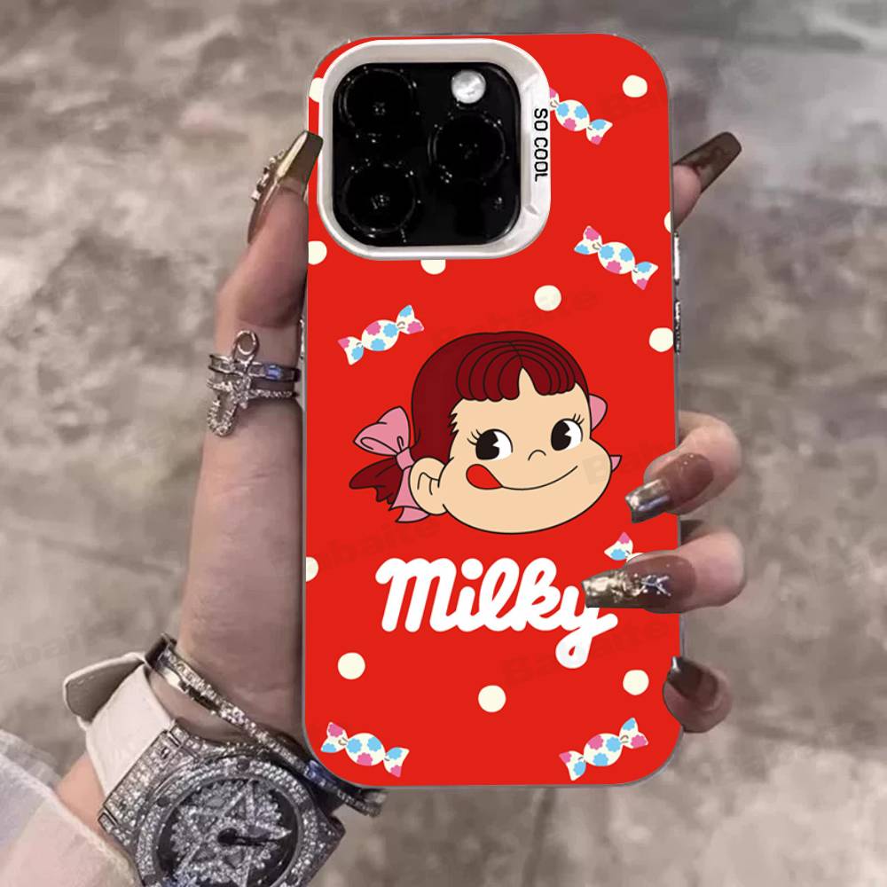 Чехол для телефона Fujiya Milky Peko Chan Для IPhone 17 Air 16 15 14 13 12 11 Pro Max Цветной Жесткий Чехол