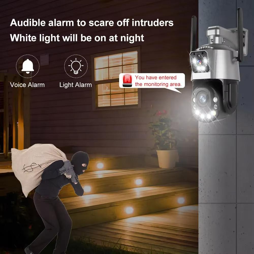 LS VISION Реальный 36-кратный оптический зум EU WiFi IP-камера для улицы 6 МП двойной объектив двойной экран PTZ обнаружение гуманоидов 2-стороннее аудио P2P камеры видеонаблюдения iCSee