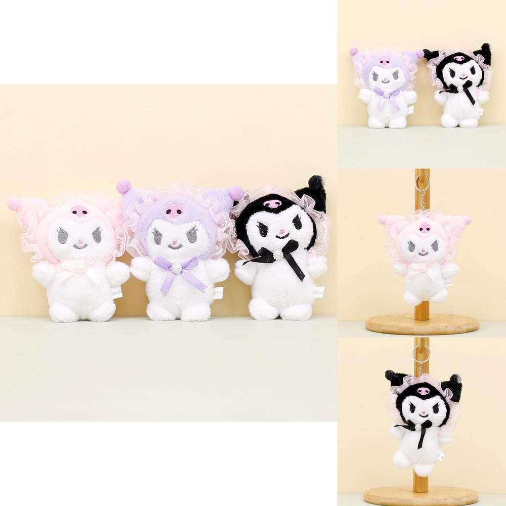 Charming Kuromi Keychain Plush Doll Sanrio Collectible With Pp Cotton Filler