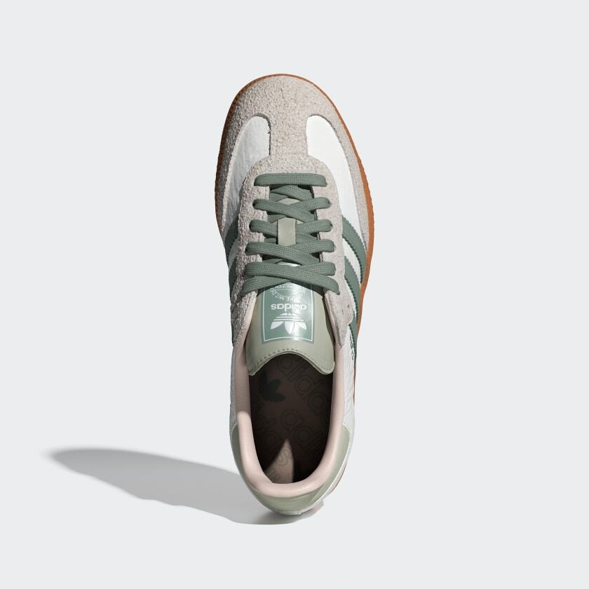 ID0492 adidas Originals Samba OG Серебристо-зеленый (Женский)