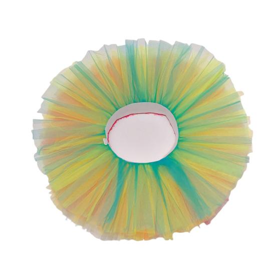 Women Mesh Tutu Skirt Lady 5 Layers Tulle Princess Skirts with Elastic Band Adult Female