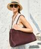 Clair Burgundy Tote Bag
