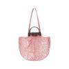 Сумка-шоппер Le Pliage Filet 38 с ручками из твердого материала, сетчатая ткань, большая женская сумка-тоут, розовый 10121HVHP63