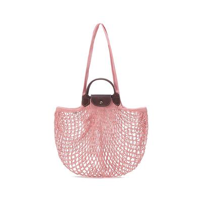 Сумка-шоппер Le Pliage Filet 38 с ручками из твердого материала, сетчатая ткань, большая женская сумка-тоут, розовый 10121HVHP63