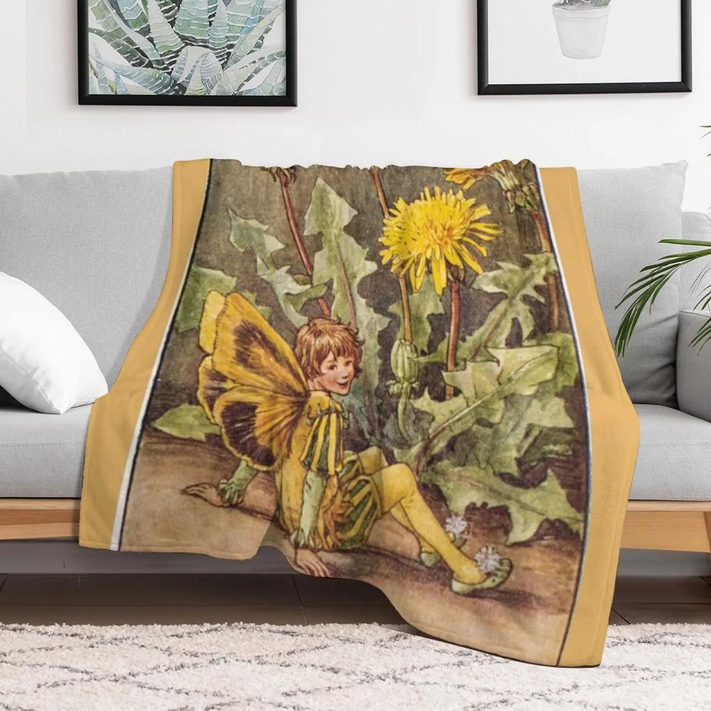 Cicely Mary Barker The Dandelion Fairy Throw Blanket Reusable Durable Soft Blanket for All Seasons