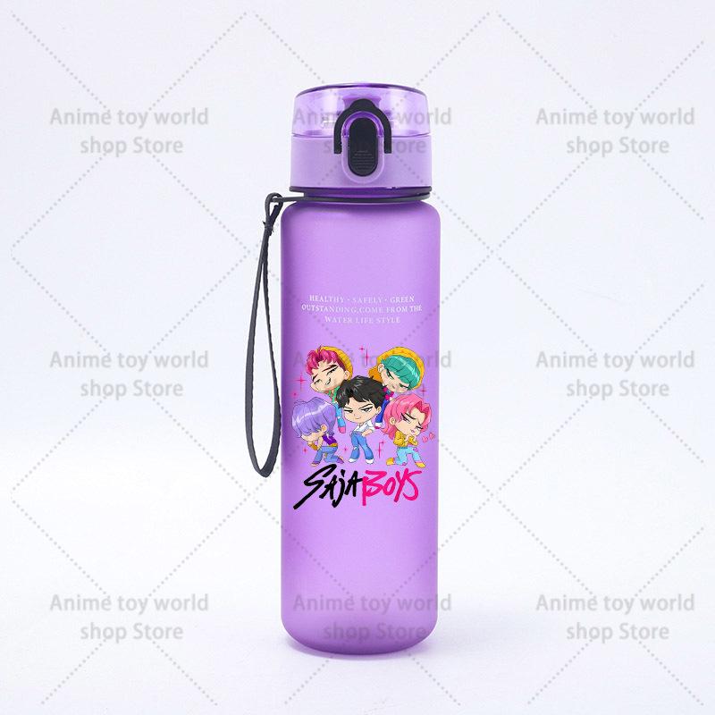 KPop Demons Hunters Large Capacity Sports Water Bottle Motivational Leak Proof Portable Reusable Cups Outdoor Travel Gym Jugs