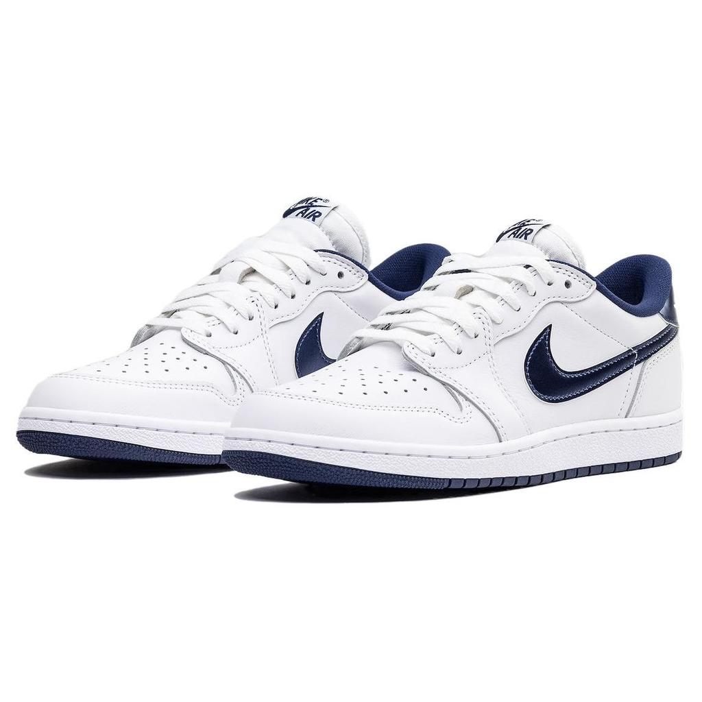 Air Jordan 1 Retro Low 85 OG Metallic Blue 2024 Мужские кроссовки White Summit-White Navy FB9933-141