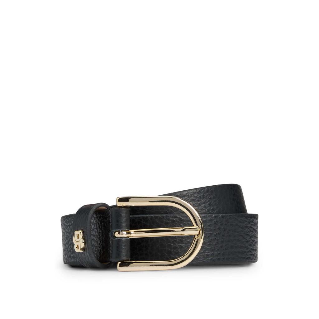 Boss Scarlet Monogram Cow Leather Belt