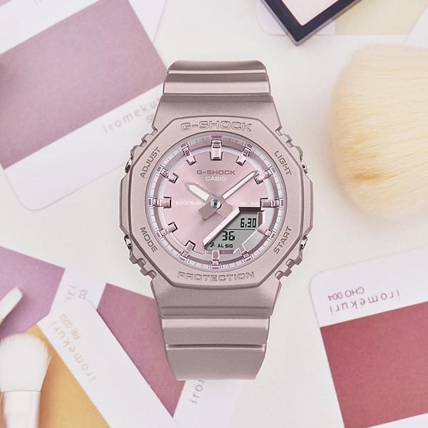 Casio Женские часы G-SHOCK GMA-P2100ST-4AJF [G-SHOCK Minimal Design] Круглые розовые цифровые аналоговые
