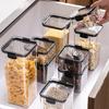 Герметичная прозрачная пластиковая банка для хранения зерна, закусок, сухофруктов и чая