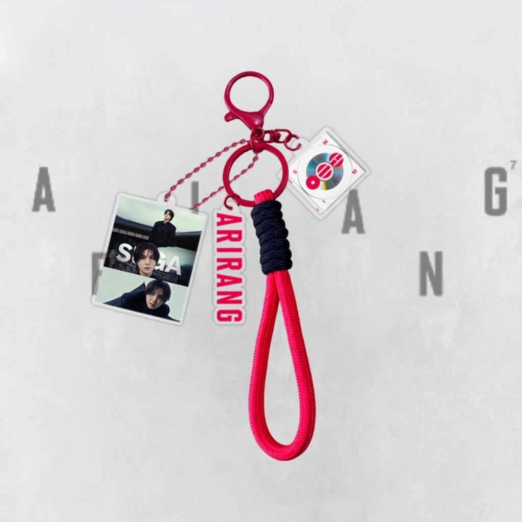 7 шт. Брелок на тему BTS ARIRANG, Фото-шарм Bangtan Boys с красной плетёной веревкой, Аксессуар для сумки фанатов Kpop ARMY, Подвеска на сумку Kpop-айдола для фанатов ARMY