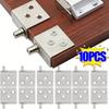 4Pcs Concealed Hinges Invisible Cabinet Up and Down Door Pivot CT Corner Codes for Wood Panel Cupboard Display Support Bracket