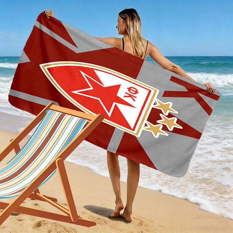 Crvena zvezda Print Beach Towel, Large Soft Quick Dry Towel for Beach Camping Swimming
