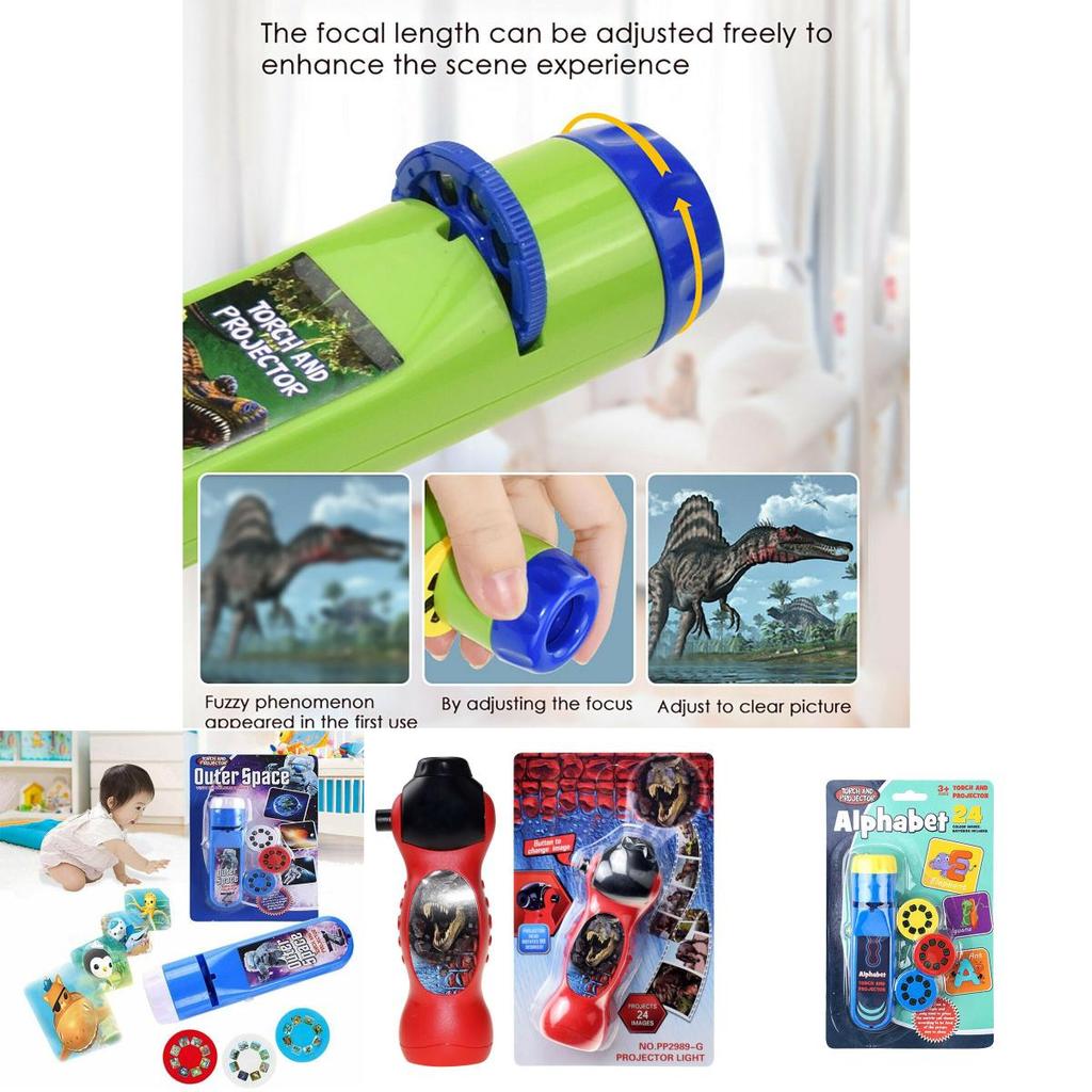 Проектор-фонарик для детей с 24 цветными узорами и темами**