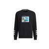 Neo Fun Print Sport Crewneck Sweatshirt Men Tops Black HA1487