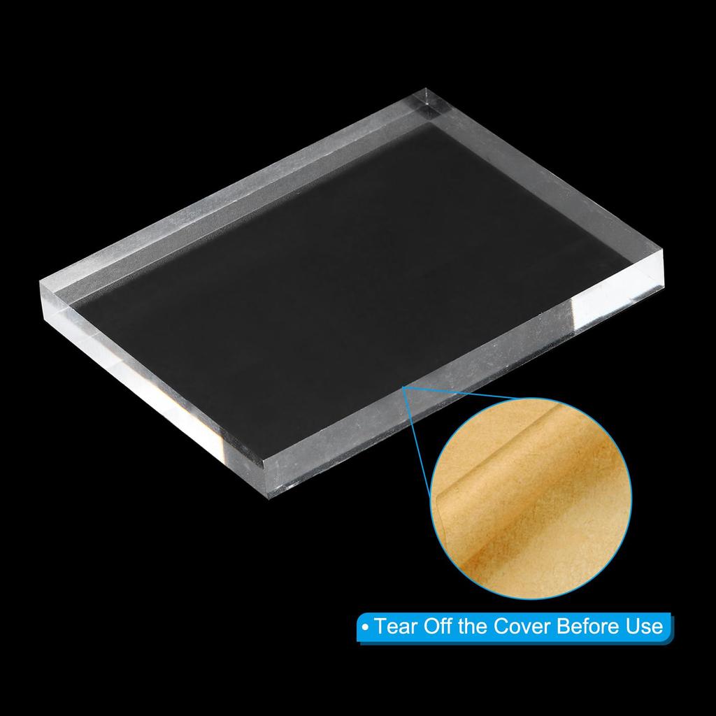 PATIKIL Acrylic Stamp Blocks with Grid Lines Clear Stamping Blocks Set of Perfect Rectangle Decorative Mounting Blocks for Scrapbooking DIY Crafts