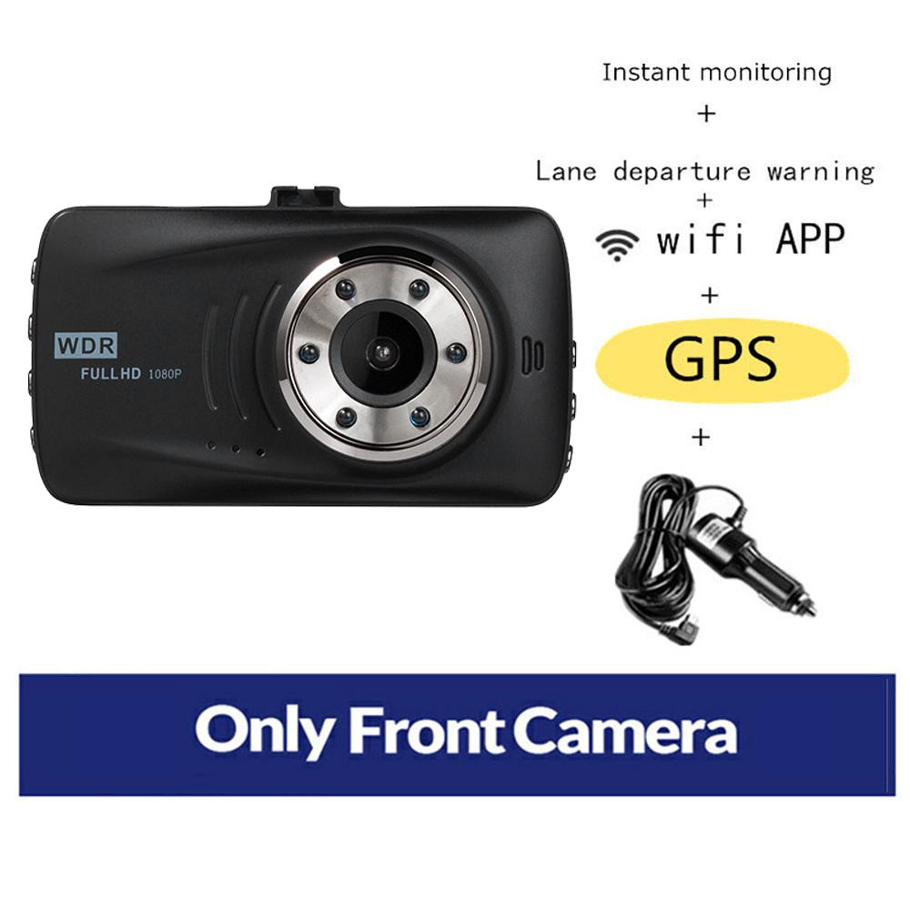 Автомобильный видеорегистратор 1080P Full HD Видеорегистратор Камера заднего вида Двойной объектив GPS WiFi Видеорегистратор Ночное видение Парковочный монитор Черный ящик