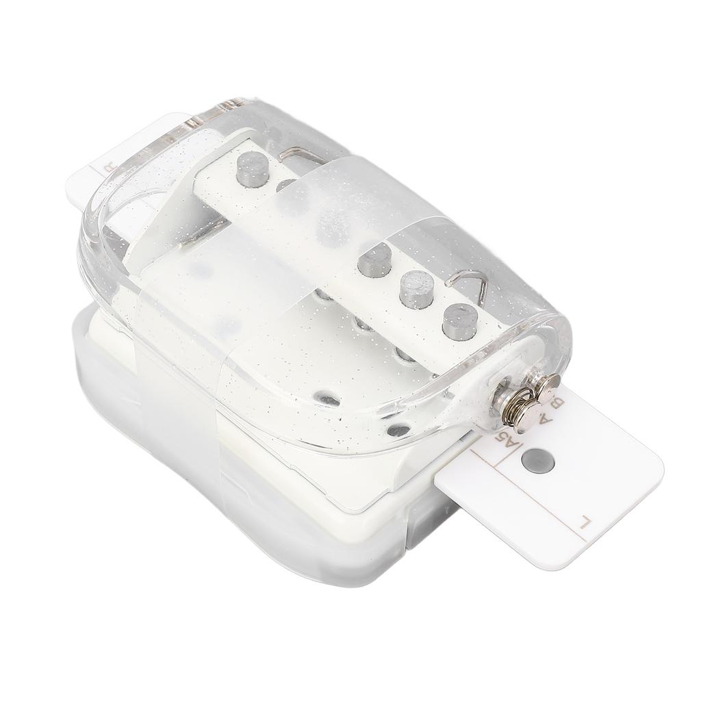 A4 B5 A5 Paper Puncher Transparent Handheld Loose Leaf Paper Hole Punch for School Office Transparent White