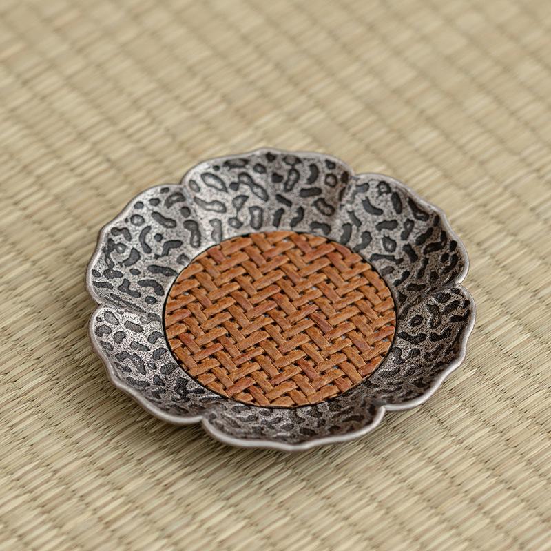 1 шт. Подставка под чашку Плетеная ротанговая подставка Аксессуары для чайной церемонии Современный домашний декор Китайский стиль Чайный сервиз Гунфу Уникальный подарок