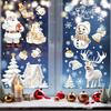 190PCS Christmas Window Clings, Reusable Double Sided Static Christmas Decor Decals, Snowflake Santa Reindeer Christmas Window Stickers For Holiday