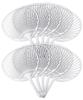 Plastic Fan Regular Size Ribs, White, (30 Ribs)