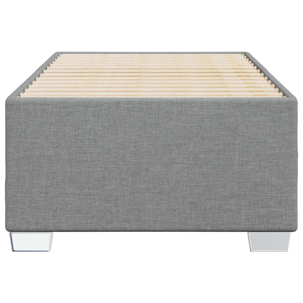 Bed Frame without Mattress Light Grey 80 x 200 cm Fabric