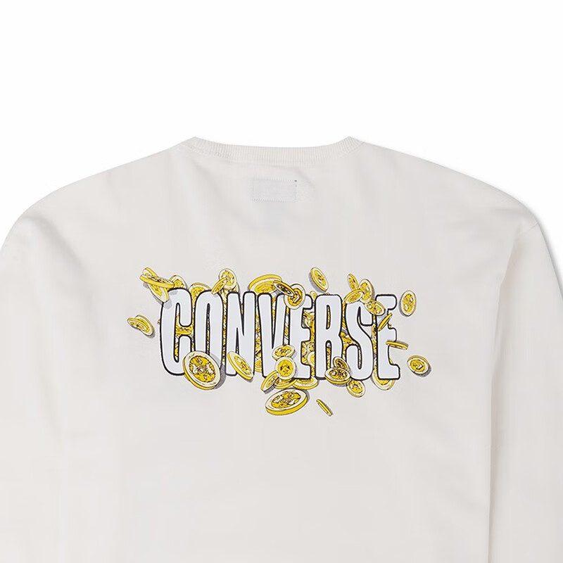 Converse CNY Sweatshirts Men's Milk White Crew Neck Moderate Regular 10025505-A01