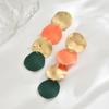 1 пара ретро элегантных ювелирных изделий геометрические красочные женские серьги, на каждый день, праздник, подарок