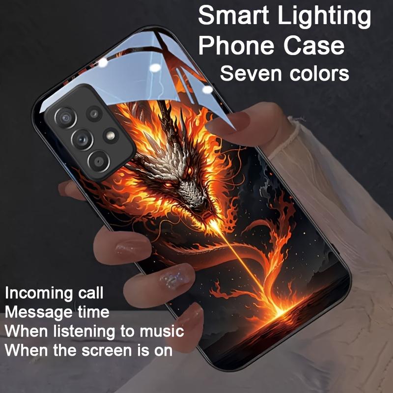 Модный чехол-фонарик со светодиодами в виде китайского дракона для OPPO Realme 11 14 13 12 10 9i 9 8 8i 7 C15 C21 C21Y C53 C55 4G 5G Pro Светящийся чехол