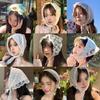 Retro Girly French Lace Triangle Scarf: Versatile Summer Headscarf & Photo Prop