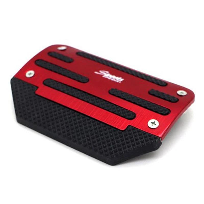 1 пара универсальных алюминиевых автоматических трансмиссий, автомобильных ножных газовых синих педалей, красный, серебряный чехол, нескользящие педали, тормозной комплект, топливный комплект