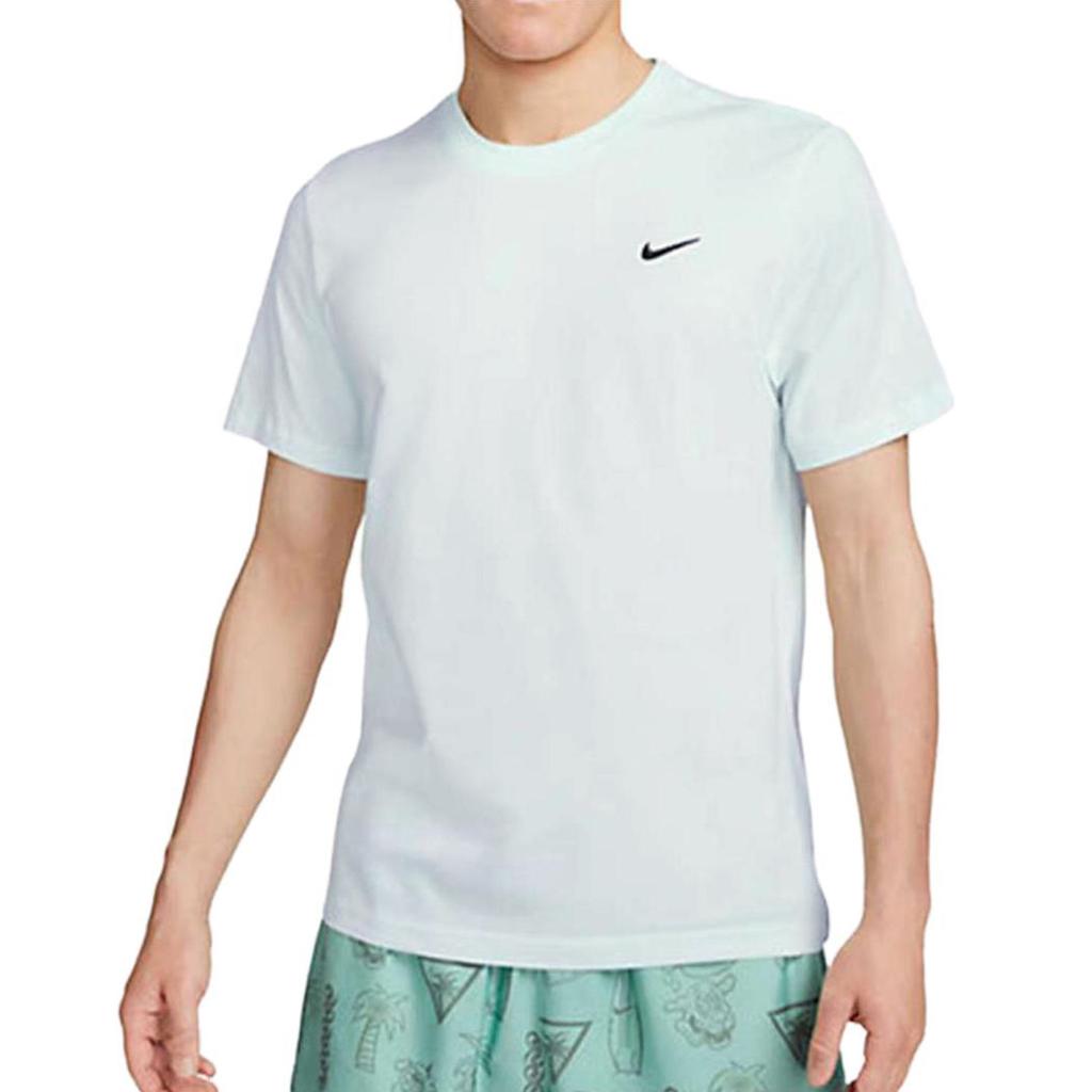 Nike Спортивная футболка с вышитым логотипом, мужские топы, светло-зеленый BV0508-394