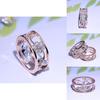 Elegant Women Classics Fashion Flower Plating Zircon Wedding Ring For Timeless Beauty
