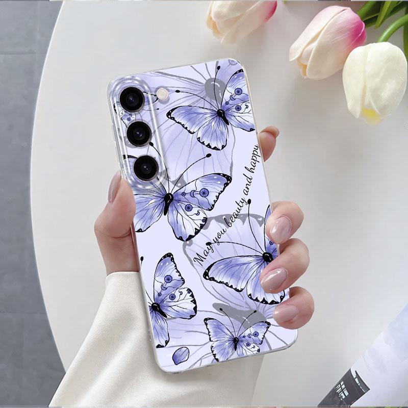 Для Samsung S23 Plus S23 Ultra Чехол Роскошный Чехол для Телефона Для Samsung GalaxyS23 S23 FE Мраморный Прозрачный Мягкий Силиконовый Защитный Чехол