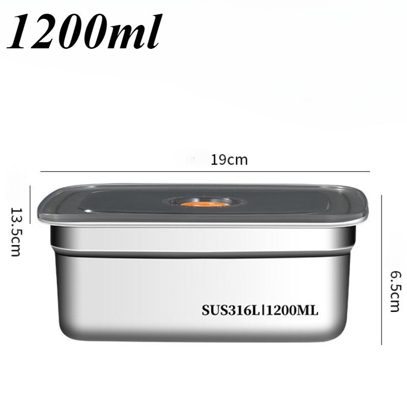 Нержавеющая сталь Bento Box герметичный холодильник морозильник ящик для хранения кухонные принадлежности
